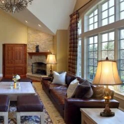 22 In. Vintage Bedside Lamps With Dual USB Charging Ports, 3-Way Dimmable Bronze Finish With Bell Shape Faux Silk -Lamp Parts bronze rottogoon table lamps palp030am2 d4 1000