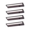 12 In. Hardwired Bronze Selectable 3000K/3500K/4000K Dimmable Integrated LED Under Cabinet Light (4-Pack) -Lamp Parts bronze under cabinet bar lights hca2187 4uc 64 1000