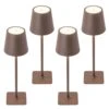 4-Pack 14 In. Brown LED Cordless Table Lamp, 3CCT Dimmable Portable Desk Lamps 1 4-Pack 14 In. Brown LED Cordless Table Lamp, 3CCT Dimmable Portable Desk Lamps -Lamp Parts brown c cattleya table lamps hca2615 4tb 64 1000