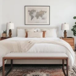 Salem 24 In. Brown Modern Dimmable Resin Bedroom Living Room Bedside Desk Nightstand Table Lamps Usb Port Set Of 2 -Lamp Parts brown maxax table lamps t243 wg 1d 1000