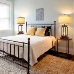 28 In. Brown Table Lamp Set ((Set Of 2)) Dimmable Farmhouse Table Lamps With Shape And USB Ports -Lamp Parts brown table lamps fxfgtdorbzs 76 1000