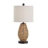 Adone 23 In. H Brown Touch Control Rattan Table Lamps With 2 USB Ports And AC Outlet -Lamp Parts brown table lamps td 72 64 1000