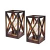 8.9 In. 2-Pack Retro Battery Powered Indoor Table Lamps, Brown Red Finish -Lamp Parts brown table lamps wbtl jh04 br 64 1000