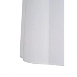 Closs 60-Watt 3-Light Brushed Gold Shaded Pendant Light With White Scalloped Fabric Shade, No Bulbs Included -Lamp Parts brushed brass hampton bay pendant lights 24275 002 44 1000