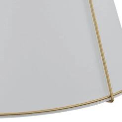 Haven Modern Farmhouse 4-Light Brass Frame Pendant Light With White Fabric Shade For Hallway Or Kitchen -Lamp Parts brushed brass white fabric huoku pendant lights pd1063411l d4 1000