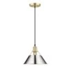 Golden Lighting Orwell 100-Watt 1-Light Brushed Champagne Bronze And Chrome Pendant Light 2 Golden Lighting Orwell 100-Watt 1-Light Brushed Champagne Bronze And Chrome Pendant Light -Lamp Parts brushed champagne bronze and chrome golden lighting pendant lights 3306 m bcb ch 64 1000
