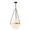 Harmony 18 In. 4 Light 60-Watt Brushed Gold/Glossy Opal Glass Pendant Light -Lamp Parts brushed gold glossy opal glass alora mood pendant lights pd406418bggo 64 1000