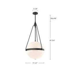 Harmony 18 In. 4 Light 60-Watt Brushed Gold/Glossy Opal Glass Pendant Light -Lamp Parts brushed gold glossy opal glass alora mood pendant lights pd406418bggo 77 1000