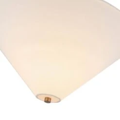 Bridgette 16-in 1 Light 60-Watt Brushed Gold/White Linen Pendant Light -Lamp Parts brushed gold white linen alora mood pendant lights pd497016bgwl 1f 1000