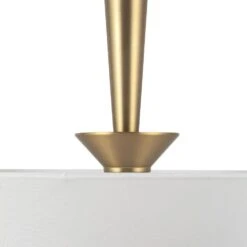 Bridgette 16-in 1 Light 60-Watt Brushed Gold/White Linen Pendant Light -Lamp Parts brushed gold white linen alora mood pendant lights pd497016bgwl 44 1000