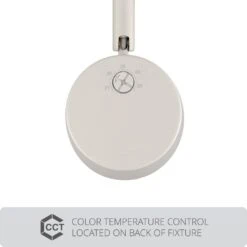 Charge Brushed Nickel 5CCT Integrated LED Ceiling Hardwired Fixed Track Cylinder Head, H Track (2-Pack) -Lamp Parts brushed nickel 2 pack wac limited track lighting heads h 8010 cs bn 2 66 1000