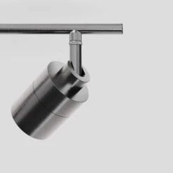 Shura Brushed Nickel Integrated LED Fixed Track Light Rotatable Cylinder Heads 3 Ft. Track Lighting Kit 3000K 2240 Lumen -Lamp Parts brushed nickel 3000k vidalite track lighting kits ce1060078 1f 1000