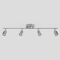 Shura Brushed Nickel Integrated LED Fixed Track Light Rotatable Cylinder Heads 3 Ft. Track Lighting Kit 3000K 2240 Lumen -Lamp Parts brushed nickel 3000k vidalite track lighting kits ce1060078 fa 1000
