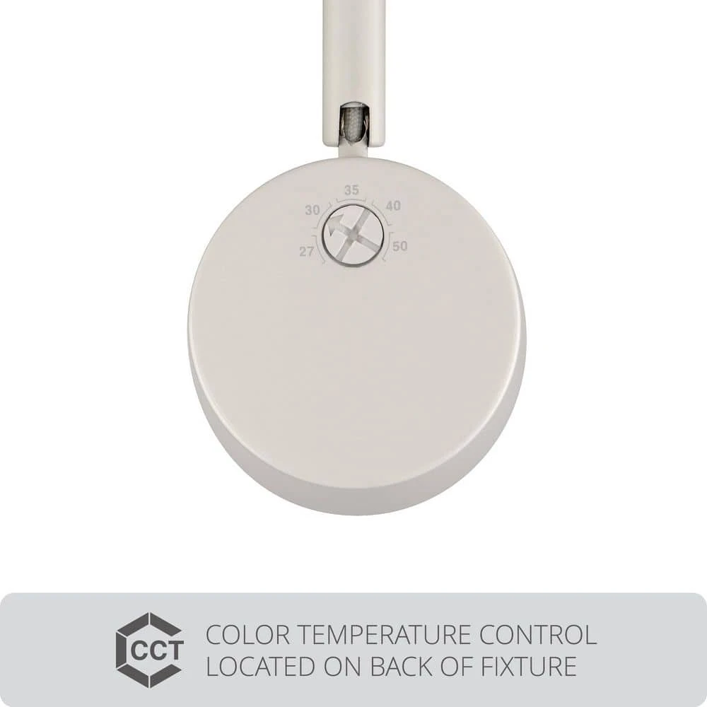 Charge Brushed Nickel 5CCT Integrated LED Ceiling Hardwired Fixed Track Cylinder Head, H Track (6-Pack) 4 Charge Brushed Nickel 5CCT Integrated LED Ceiling Hardwired Fixed Track Cylinder Head, H Track (6-Pack) - Image 2