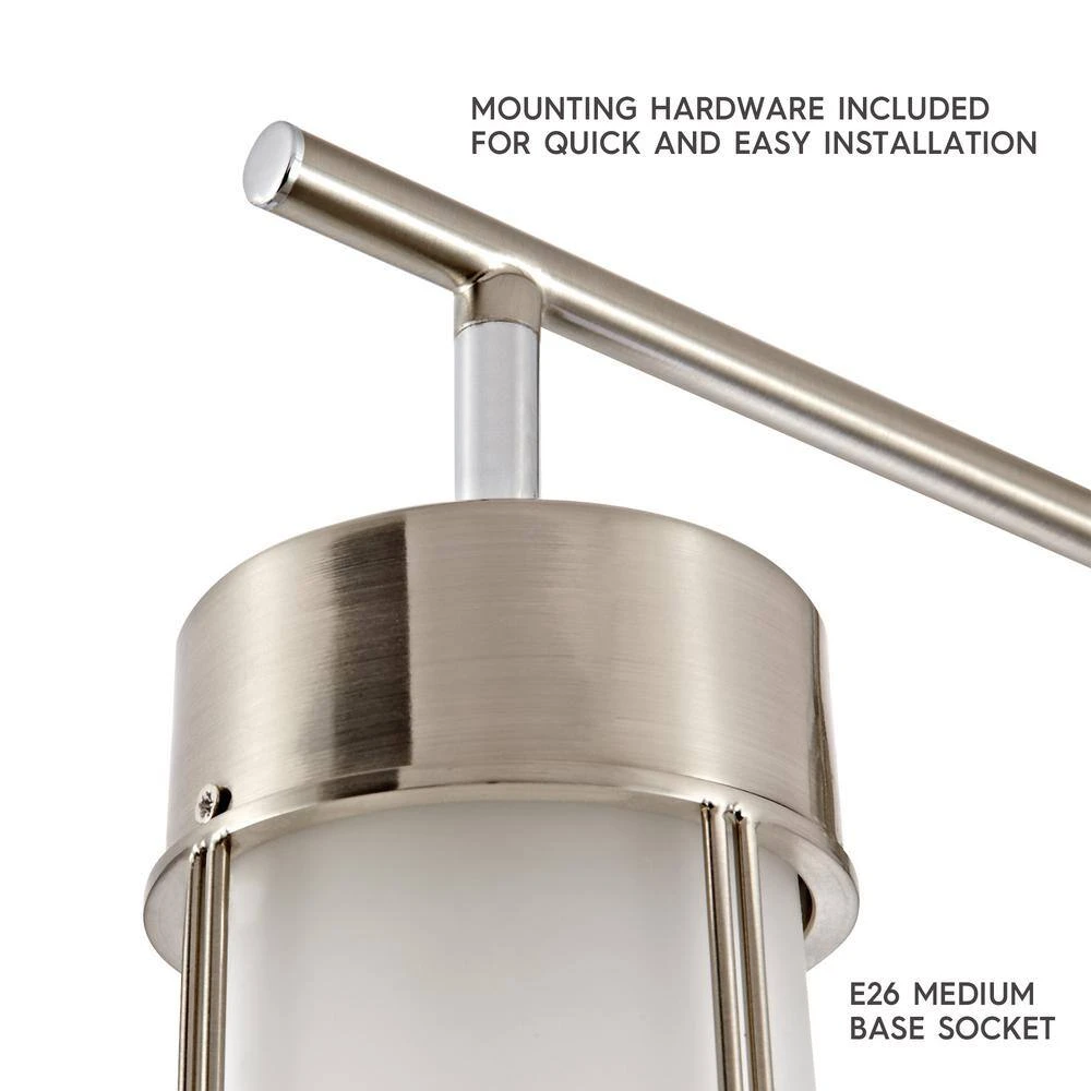 Miles 2.3 Ft. 4-Light Brushed Nickel And Chrome Detail Track Lighting Kit 5 Miles 2.3 Ft. 4-Light Brushed Nickel And Chrome Detail Track Lighting Kit - Image 3