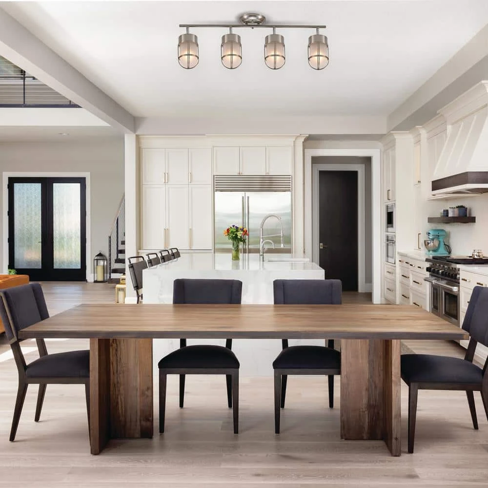 Miles 2.3 Ft. 4-Light Brushed Nickel And Chrome Detail Track Lighting Kit 10 Miles 2.3 Ft. 4-Light Brushed Nickel And Chrome Detail Track Lighting Kit - Image 8