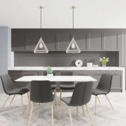 Carlton 1-Light Brushed Nickel Island Mini Pendant -Lamp Parts brushed nickel aviance lighting pendant lights hd62146 40 1000