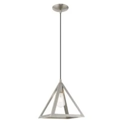 Carlton 1-Light Brushed Nickel Island Mini Pendant