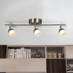 EGLO Stella Ferry 2 Ft. Brushed Nickel Integrated LED Track Lighting Kit -Lamp Parts brushed nickel eglo track lighting kits 204003a 31 1000