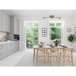 EGLO Stella Ferry 2 Ft. Brushed Nickel Integrated LED Track Lighting Kit -Lamp Parts brushed nickel eglo track lighting kits 204003a 4f 1000