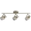 Globe Electric Samara Collection 3-Light Brushed Nickel Track Lighting With Dimmable 50-Watt LED GU10 Bulb Included -Lamp Parts brushed nickel globe electric track lighting kits 58959 64 1000