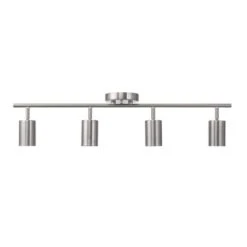 Globe Electric 2.5 Ft. 4-Light Brushed Nickel Fixed Track Lighting Kit