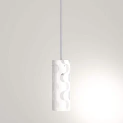 1-Light Brushed Nickel Mini Pendant With Wave Pattern Etched White Glass -Lamp Parts brushed nickel hampton bay pendant lights 09403 4 a0 1000