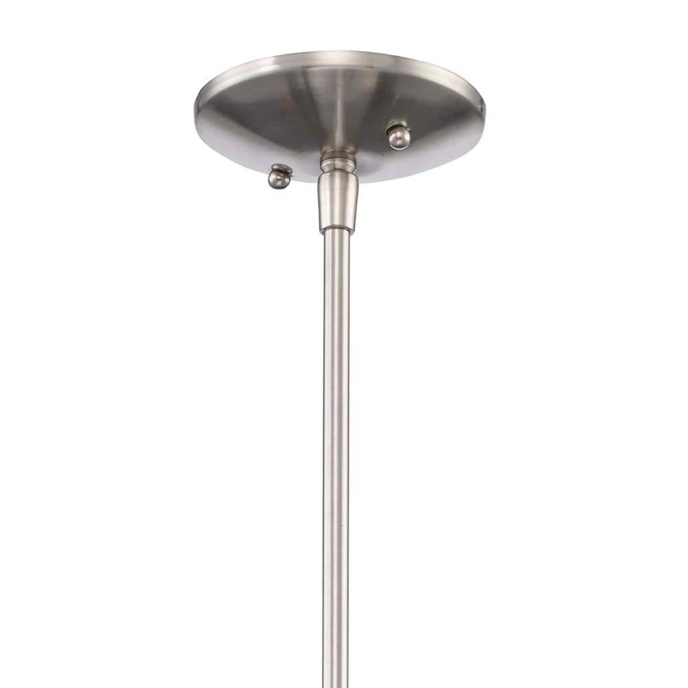 Wilhelm 12 In. 1-Light Brushed Nickel Industrial Farmhouse Pendant Light Fixture With Metal Shade 10 Wilhelm 12 In. 1-Light Brushed Nickel Industrial Farmhouse Pendant Light Fixture With Metal Shade - Image 8