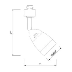 Frosted Middle Glass 1-Light Brushed Nickel Linear Track Lighting Head -Lamp Parts brushed nickel hampton bay track lighting heads 804859 d4 1000