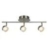 22.4 In. W X 5.8 In. H 3-Light Brushed Nickel Semi-Flushmount LED Fixed Track Lighting Kit With Glass Adjustable Shades -Lamp Parts brushed nickel hampton bay track lighting kits 204823a 64 1000