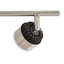 Burgate 2 Ft. 4-Light Brushed Nickel Integrated LED Fixed Track Lighting Kit -Lamp Parts brushed nickel hampton bay track lighting kits 205076a 1d 1000