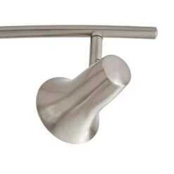 Kenmont 4 Ft. 4-Light Brushed Nickel Integrated LED Wave Fixed Track Lighting Kit -Lamp Parts brushed nickel hampton bay track lighting kits 205078a 1d 1000