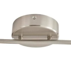 Kenmont 4 Ft. 4-Light Brushed Nickel Integrated LED Wave Fixed Track Lighting Kit -Lamp Parts brushed nickel hampton bay track lighting kits 205078a a0 1000