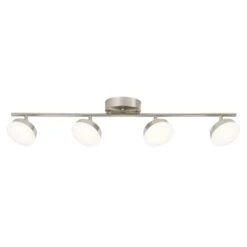 Pratford 2.6 Ft. 4-Light Brushed Nickel Integrated LED Fixed Track Lighting Kit -Lamp Parts brushed nickel hampton bay track lighting kits 23055 000 c3 1000