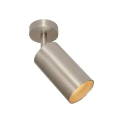 Parroco 1-Light Less Than 2 Ft. Brushed Nickel Track Lighting Kit Cylinder Track Head Hard Wired Task Lighting -Lamp Parts brushed nickel huoku track lighting kits pd1070681 fa 1000