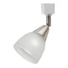 Frosted Ribbed 1-Light Brushed Nickel Track Lighting