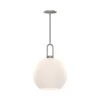 Soji 10 In. 1 Light 60-Watt Brushed Nickel/Opal Matte Glass Pendant Light -Lamp Parts brushed nickel opal matte glass alora mood pendant lights pd601710bnop 64 1000