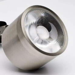 4 Ft. Brushed Nickel Integrated LED Ceiling Mounted Hardwired Track Lighting Kit With Round Head -Lamp Parts brushed nickel satco track lighting kits tk407 44 1000