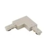 H Track Single Circuit Right L Connector -Lamp Parts brushed nickel wac limited track lighting connectors hl right bn 64 1000