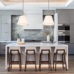 Haven 4-Light 15 In.W Brushed Nickel Modern Drum Pendant Light With Fabric Cover And Acrylic For Kitchen/Living Room 30 Haven 4-Light 15 In.W Brushed Nickel Modern Drum Pendant Light With Fabric Cover And Acrylic For Kitchen/Living Room -Lamp Parts brushed nickel white fabric huoku pendant lights pd1075231 31 1000