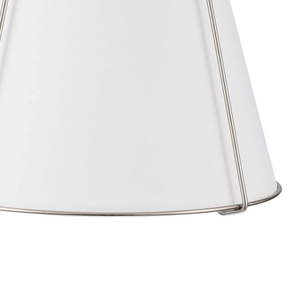 Haven 4-Light 15 In.W Brushed Nickel Modern Drum Pendant Light With Fabric Cover And Acrylic For Kitchen/Living Room 10 Haven 4-Light 15 In.W Brushed Nickel Modern Drum Pendant Light With Fabric Cover And Acrylic For Kitchen/Living Room - Image 8