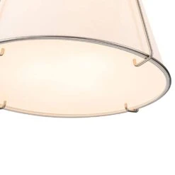 Haven 4-Light 15 In.W Brushed Nickel Modern Drum Pendant Light With Fabric Cover And Acrylic For Kitchen/Living Room 23 Haven 4-Light 15 In.W Brushed Nickel Modern Drum Pendant Light With Fabric Cover And Acrylic For Kitchen/Living Room -Lamp Parts brushed nickel white fabric huoku pendant lights pd1075231 c3 1000