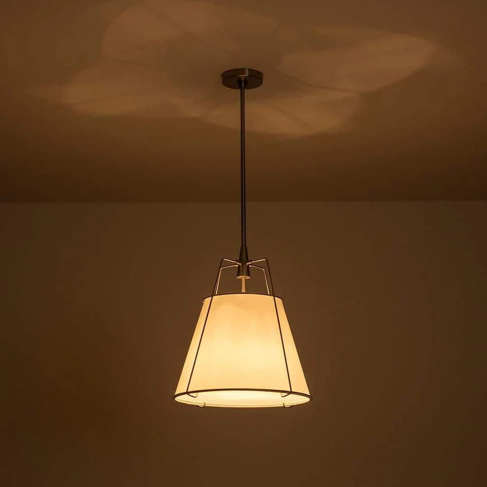 Haven 4-Light 15 In.W Brushed Nickel Modern Drum Pendant Light With Fabric Cover And Acrylic For Kitchen/Living Room 13 Haven 4-Light 15 In.W Brushed Nickel Modern Drum Pendant Light With Fabric Cover And Acrylic For Kitchen/Living Room - Image 11