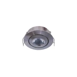 2 In. Soft White Recessed LED Swivel Puck Light, Brushed Steel