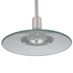 1-Light Brushed Steel Linear-Track Hanging Pendant -Lamp Parts brushed steel hampton bay pendant lights ec0780ba 66 1000