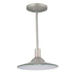 1-Light Brushed Steel Linear-Track Hanging Pendant -Lamp Parts brushed steel hampton bay pendant lights ec0780ba 77 1000