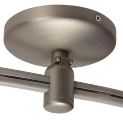 10 Ft. 5-Light Brushed Steel Line-Voltage Flexible Track Light Kit With Mesh Shades -Lamp Parts brushed steel hampton bay track lighting kits ec9580ba 40 1000