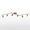 Shura 6-Head LED Swivel Track Light, Directional Spot Lights, Dimmable - Brushed Brass 1 Shura 6-Head LED Swivel Track Light, Directional Spot Lights, Dimmable - Brushed Brass -Lamp Parts brushed vidalite track lighting kits ce1009227 64 1000