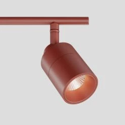 Shura Burnt Sienna Integrated LED Fixed Track Light Rotatable Cylinder Heads 3 Ft. Track Lighting Kit 3000 K 2240 Lumens -Lamp Parts burnt sienna 3000k vidalite track lighting kits ce1060085 4f 1000