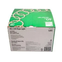 Home Accents Holiday Outdoor/Indoor 40 Ft. Line Voltage Soft White Integrated LED Rope Light Flexible Candy Cane Style Holiday Lights -Lamp Parts candy cane home accents holiday rope lights fg 03303 4f 1000